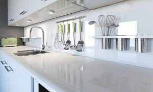 Diseño de encimera para cocinas blancas